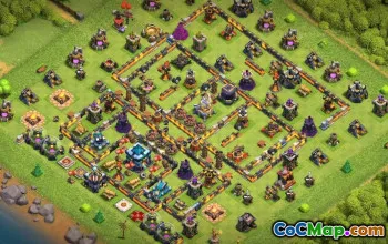 town hall 13, trophy/war base layout #38037