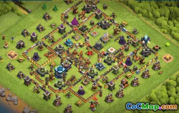 town hall 13, trophy/war base layout #38076