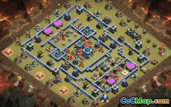town hall 13, trophy/war base layout #38163