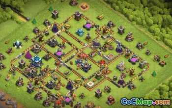 town hall 13, trophy/war base layout #38259