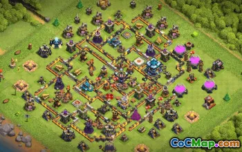 town hall 13, trophy/war base layout #38290