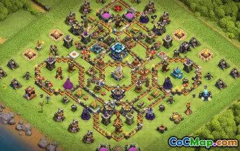 town hall 13, trophy/war base layout #38324