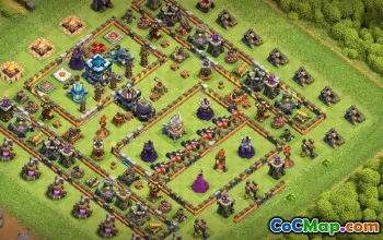 town hall 13, trophy/war base layout #38354