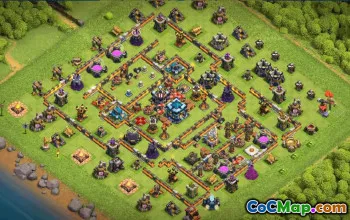 town hall 13, trophy/war base layout #38413