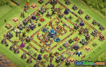 town hall 13, trophy/war base layout #38432