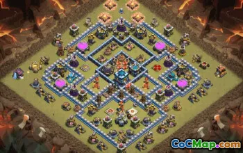 town hall 13, trophy/war base layout #38525