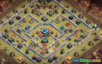 town hall 13, trophy/war base layout #38985