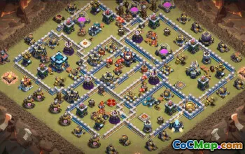 town hall 13, trophy/war base layout #39182