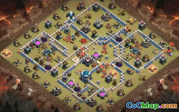 town hall 13, trophy/war base layout #39191