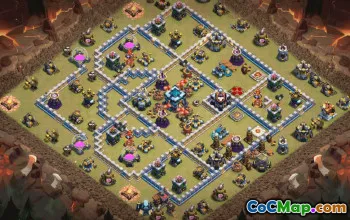 town hall 13, trophy/war base layout #39197