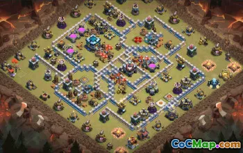 town hall 13, trophy/war base layout #39203