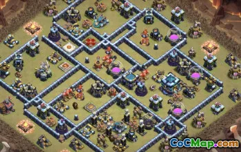 town hall 13, trophy/war base layout #39239