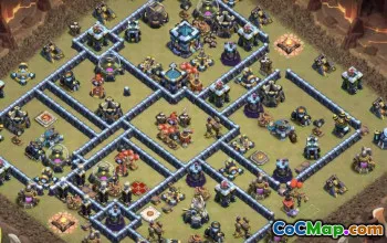 town hall 13, trophy/war base layout #39248
