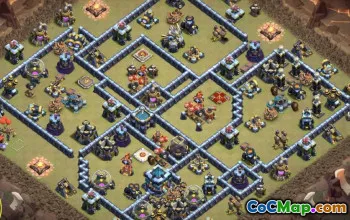 town hall 13, trophy/war base layout #39249