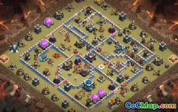 town hall 13, trophy/war base layout #39302