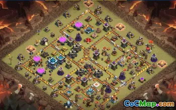 town hall 13, trophy/war base layout #39337