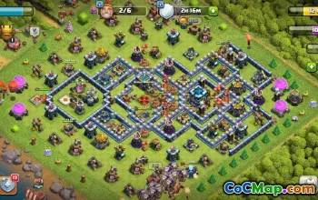 town hall 13, trophy/war base layout #39504