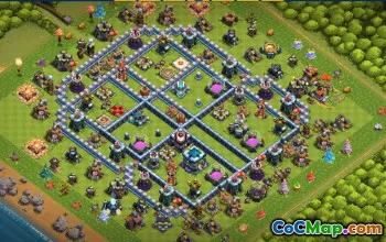 town hall 13, trophy/war base layout #39541