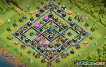 town hall 13, trophy/war base layout #39585