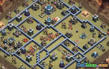 town hall 13, trophy/war base layout #39618