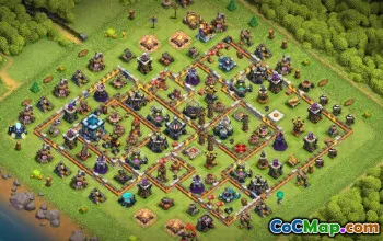 town hall 13, trophy/war base layout #39724
