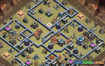 town hall 13, trophy/war base layout #39846