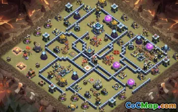 town hall 13, trophy/war base layout #39848