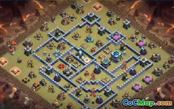 town hall 13, trophy/war base layout #39936