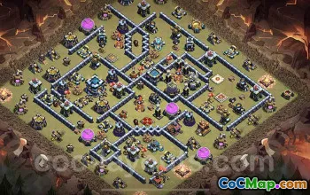 town hall 13, trophy/war base layout #40263