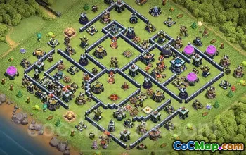 town hall 13, trophy/war base layout #40268