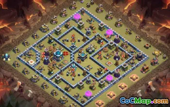town hall 13, trophy/war base layout #40344