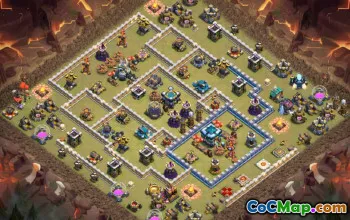 town hall 13, trophy/war base layout #40495