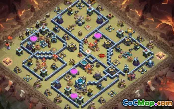 town hall 13, trophy/war base layout #41283