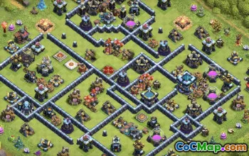 town hall 13, trophy/war base layout #41287