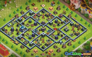 town hall 13, trophy/war base layout #41492