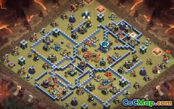 town hall 13, trophy/war base layout #41933