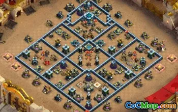 town hall 13, trophy/war base layout #42015