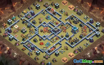 town hall 13, trophy/war base layout #42021