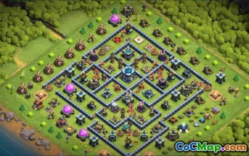 town hall 13, trophy/war base layout #42470