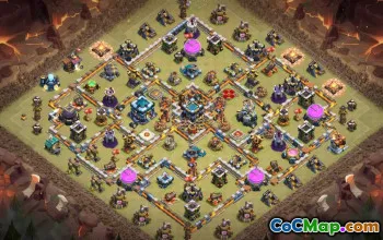 town hall 13, trophy/war base layout #42479
