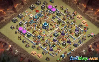 town hall 13, trophy/war base layout #42695