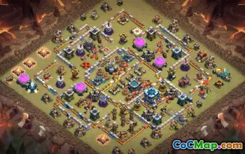 town hall 13, trophy/war base layout #42904