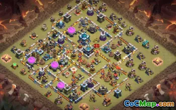 town hall 13, trophy/war base layout #42979