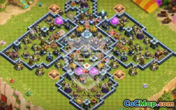 town hall 13, trophy/war base layout #44806
