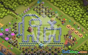 town hall 13, trophy/war base layout #44946