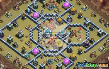 town hall 13, trophy/war base layout #45257