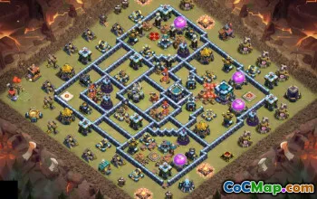 town hall 13, trophy/war base layout #46856