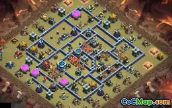 town hall 13, trophy/war base layout #48396