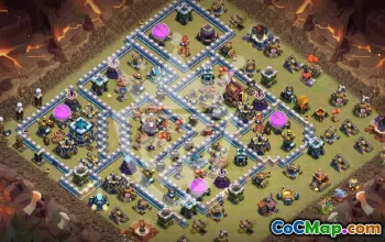 town hall 13, trophy/war base layout #48448