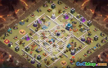 Top Copy Base Layouts for CoC Town Hall 13 #51667